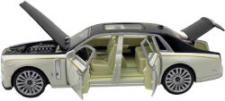  Macheta metal Rolls Royce Phantom limuzina replica deschide usi, capota si portbagaj 17cm alb