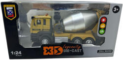 PRCK Macheta Camion Betoniera Die-Cast 1: 24 cu Lumini, Sunete si Pull Back (JPT)