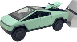  Macheta metal Tesla Cybertruck verde 1: 32 cu sunete, lumini si resort