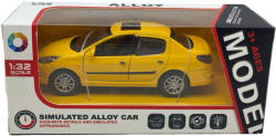  Macheta metalica replica Peugeot 206 galben, cu sunete si lumini