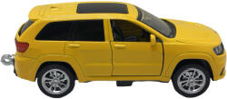 Macheta replica SUV Jeep Grand Cherokee, lungime 10 cm, galben, cu functii interactive