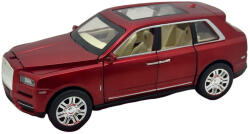  Macheta Rolls Royce SUV Die-Cast 1: 24 Rosu Metalizat - sunete, lumini si resort- 20cm