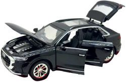  Macheta SUV Audi Q8 Die-Cast 1: 24 Negru - sunete, lumini si resort- 20 cm