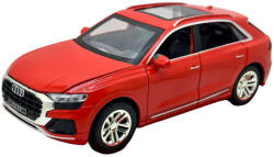 JPT Macheta Audi Q8 Rosu - Die-Cast 1: 24- sunete, lumini si resort- 20 cm (JPT)