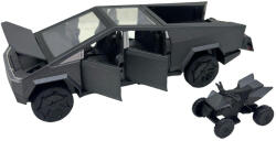 Che zhi Macheta metal Tesla Cybertruck cenusie cu atv metal 1: 32 cu sunet, lumini, deschide usile (JPT)