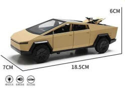 XLG Macheta metal Replica Tesla Cybertruck XLG 1: 24 aurie- cu ATV, Statia de Incarcare, Sunete si Lumini (JPT)