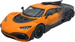 JPT Macheta Mercedes One 1/18 replica metal cu sunet si lumini, usi deschise portocaliu (JPT)