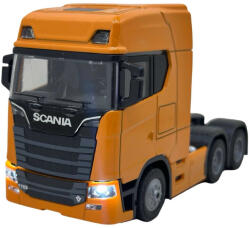  Macheta Scania T770S 1: 32 portocalie replica metal lumini si sunete, usi deschise