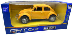 JPT Macheta metal Volkswagen Beetle galben cu sunet, lumini, resort, deschide usile 1/36 (JPT)