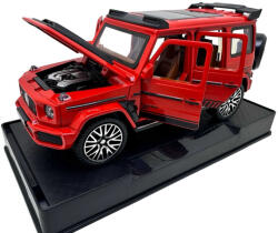  Macheta Mercedes G class rosu cu sunete, lumini, deschide usile si capotele