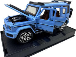  Macheta Mercedes G class albastru cu sunete, lumini, deschide usile si capotele