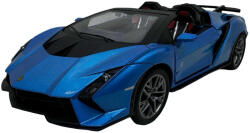 JPT Macheta Lamborghini albastru decapotabila metal 1: 22 cu lumini si sunete, deschide usi (JPT)
