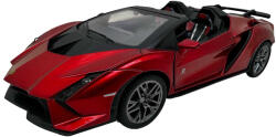 JPT Macheta Lamborghini rosu decapotabila metal 1: 22 cu lumini si sunete, deschide usi (JPT)