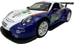 JPT Macheta Porsche RSR Racing 1: 32 replica metal lumini si sunete usi deschise alb albastru (JPT)
