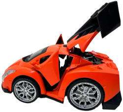 JPT Macheta metal Lamborghini mini portocaliu cu lumini si sunete (JPT)