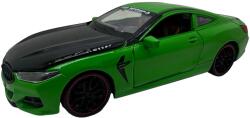 JPT Macheta replica metal BMW M8 verde cu sunet si lumini deschide usile portbagajul capota 1/24 (JPT)