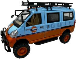  Macheta CamperVan duba albastra-portocaliu GULF cu sunete lumini deschide usile