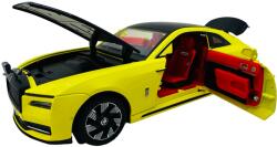  Macheta Rolls Royce Wraith galben 1/24 cu sunete lumini deschide usile si capotele