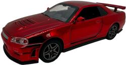  Macheta Nissan GTR R34 rosu scara 1: 32 replica metal lumini si sunete usi deschise