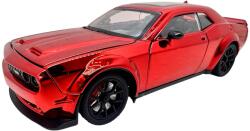 Che zhi Macheta Dodge Challenger rosu cromat SRT 1: 24 replica metal lumini si sunete, usi deschise (JPT)