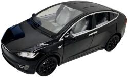  Macheta Tesla Model X neagra 1: 22 replica metal cu radiocomanda, fum, lumini si usi functionale