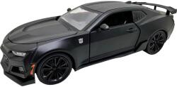 Miniauto Macheta Chevrolet Camaro negru 1: 24 lumini sunete pull back usi capota si portbagaj functionale (JPT)