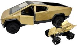 JPT Macheta Tesla Cybertruck cu ATV aurie 1: 43 replica metal usi deschise (JPT)