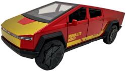 JPT Macheta Tesla Cybertruck rosie 1: 32 metal lumini si sunete usi deschise (JPT)