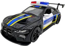 JPT Macheta BMW M4 negru Politie Sport 1: 28 metal lumini si sunete deschide usile (JPT)