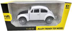 JPT Macheta Volkswagen Beetle alba 1: 36 metal model pull back usi functionale sunet si lumini (JPT)