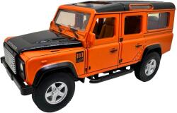 Alloy Macheta Land Rover Defender portocaliu 110 1: 32 lumini si sunete usi capota deschise (JPT)