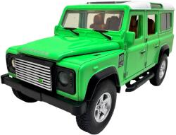  Macheta Land Rover Defender 110 verde 1: 32 replica metal lumini si sunete usi capota deschise