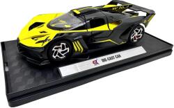  Macheta Bugatti Bolide galben negru 1: 32 metal cu lumini si sunete deschidere completa