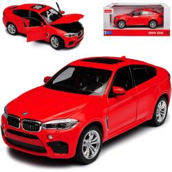  Macheta Rastar BMW X6M 2018 1: 24 rosu replica metal die-cast