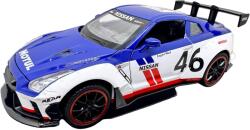 Jiaye Macheta Nissan GT-R Racing albastru 1: 22 replica metal lumini si sunete usi capota si portbagaj deschise (JPT)