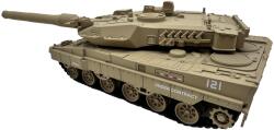 Che zhi Macheta Tanc militar Leopard 2A6 1: 32 replica metal lumini sunete turela rotativa scoate fum si sistem de tragere cu arc (JPT)