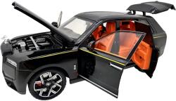  Macheta Rolls Royce Cullinan negru 1: 24 replica metal lumini si sunete usi capota si portbagaj deschise
