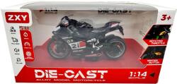 JPT Macheta motocicleta sport scara 1: 14 replica metal lumini si sunete pull back (JPT)