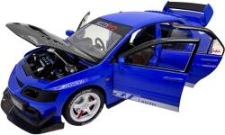  Macheta Mitsubishi Lancer Evo 9 albastru 1: 24 replica metal lumini si sunete deschide usi capota si portbagaj