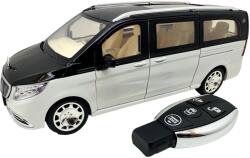  Macheta Mercedes Maybach V-Class alb negru 1: 24 replica metal lumini si sunete usi laterale actionate din telecomanda
