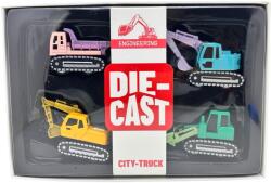 Alloy Set utilaje constructii 4 bucati machete metal excavator si basculanta jucarie copii (JPT)