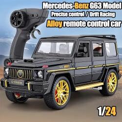  Macheta Mercedes G Class negru AMG RC 1: 24 replica metal cu telecomanda lumini si usi deschise