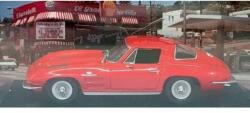  Macheta 1963 Chevrolet Corvette C2 Sting Ray Coupe 1: 43 replica metal Rosu