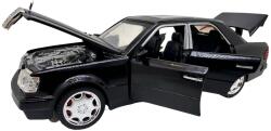  Macheta Mercedes-Benz E500 AMG W124 negru 1: 28 replica metal lumini si sunete usi capota portbagaj functionale