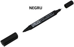 Faster Tools Marker permanent subtire negru cu 2 varfuri Faster Tools (5905912672428)