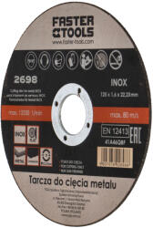 Faster Tools Disc pentru taiere inox si metal 125x1.6mm Faster Tools (5907078926988) Disc de taiere