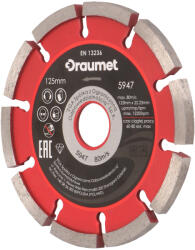 DRAUMET Disc profesional segmentat pentru caneluri 125x22.2x6.4mm Draumet (5907078959474) Disc de taiere