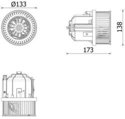 MAHLE Ventilator, habitaclu MAHLE AB 337 000P (AB 337 000P)