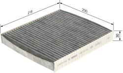 Bosch Filtru habitaclu cu carbon activ BOSCH 1 987 432 433 (1 987 432 433)