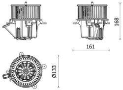 MAHLE Ventilator, habitaclu MAHLE AB 282 000P (AB 282 000P)